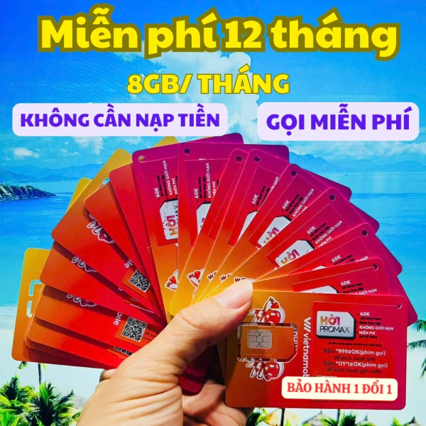 Hình ảnh sản phẩm SIM 4G Vietnamobile Trọn Gói 1 Năm 7GB/Ngày - Tốc Độ Cao - Chỉ 89.000đ