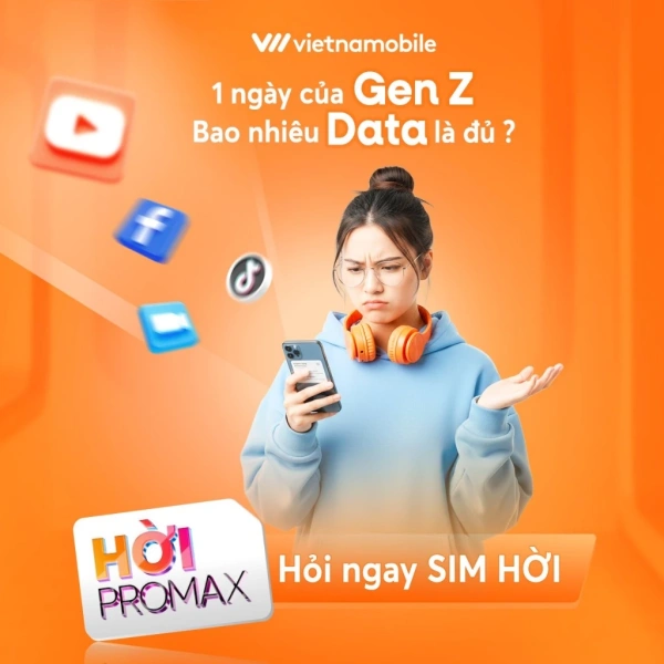 Hình ảnh sản phẩm Sim Hời Max Vietnamobile 1tỷ GB Data, eSIM chỉ 65k/tháng, miễn phí nội mạng, giá giảm còn 65.000đ