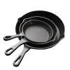 Skillet gang JUIC, Chảo Omelette Mini gắn sẵn 10 / 14 / 16 / 20 / 26cm, Dụng cụ nhà bếp không tráng màu đen Chảo ăn sáng dày Trứng nấu ăn 3