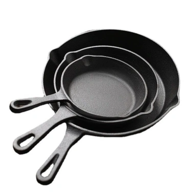 Skillet gang JUIC, Chảo Omelette Mini gắn sẵn 10 / 14 / 16 / 20 / 26cm, Dụng cụ nhà bếp không tráng màu đen Chảo ăn sáng dày Trứng nấu ăn