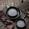 Skillet gang JUIC, Chảo Omelette Mini gắn sẵn 10 / 14 / 16 / 20 / 26cm, Dụng cụ nhà bếp không tráng màu đen Chảo ăn sáng dày Trứng nấu ăn 5