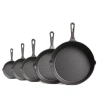 Skillet gang JUIC, Chảo Omelette Mini gắn sẵn 10 / 14 / 16 / 20 / 26cm, Dụng cụ nhà bếp không tráng màu đen Chảo ăn sáng dày Trứng nấu ăn 7
