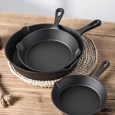 Skillet gang JUIC, Chảo Omelette Mini gắn sẵn 10 / 14 / 16 / 20 / 26cm, Dụng cụ nhà bếp không tráng màu đen Chảo ăn sáng dày Trứng nấu ăn