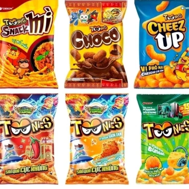 Snack Toonies Orion Mix Đủ Vị - Combo 10 Gói Lớn Giảm 24% Chỉ 115.000đ 3