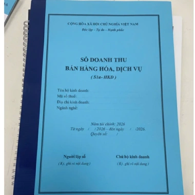 Sổ ghi chép ,theo dõi doanh thu bán hàng hóa dịch vụ Hộ Kinh Doanh S1a- HKD mới doạnh thu trên dưới 500tr/năm