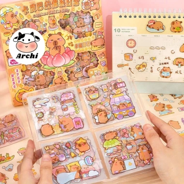 Sticker Cute Trang Trí Tập Vở, Bình Nước, Bút - 100 Tấm Dán Siêu Cute GIÁ CỰC RẺ 27300đ