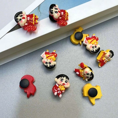 Sticker Shin Tết 2.025 Gamo 3D - Set 10 Charm Dép Cross Sục Cá Sấu JB-301 Giá Cực Sốc 65K 6