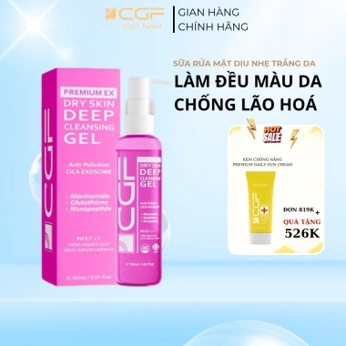 Sữa rửa mặt Ex Dry Deep Cleansing Gel CGF 150ml - Dịu nhẹ, trắng da, sạch sâu - 358.200₫