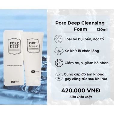Sữa rửa mặt Pore Deep Cleansing Foam 120ml - Công nghệ y tế, làm sạch sâu lỗ chân lông, giá 420.000đ (giảm từ 546.000đ) 7