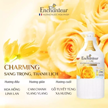Sữa tắm Enchanteur Deluxe 650-900g hương nước hoa Pháp, mềm lụa, lưu hương 24h - 185.000₫