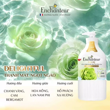 Sữa tắm Enchanteur Deluxe 650-900g hương nước hoa Pháp, mềm lụa, lưu hương 24h - 185.000₫