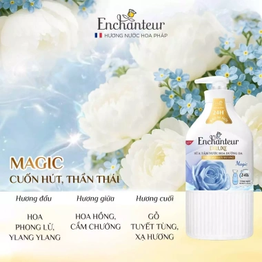 Sữa tắm Enchanteur Deluxe 650-900g hương nước hoa Pháp, mềm lụa, lưu hương 24h - 185.000₫