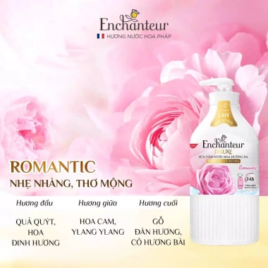 Sữa tắm Enchanteur Deluxe 650-900g hương nước hoa Pháp, mềm lụa, lưu hương 24h - 185.000₫