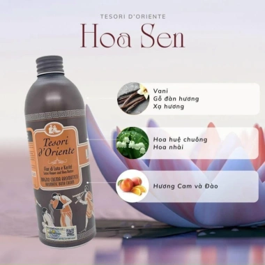 Sữa Tắm Nước Hoa Tesori d'Oriente Aromatic Bath Cream - 500ml