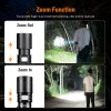 Superfire X60-T 36W Đèn pin LED có thể sạc lại mạnh mẽ Đèn pin siêu sáng Chống nước Zoomable Cắm trại Câu cá Đèn lồng 6