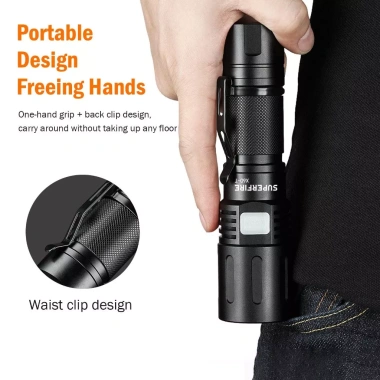 Superfire X60-T 36W Đèn pin LED có thể sạc lại mạnh mẽ Đèn pin siêu sáng Chống nước Zoomable Cắm trại Câu cá Đèn lồng 7