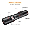 Superfire X60-T 36W Đèn pin LED có thể sạc lại mạnh mẽ Đèn pin siêu sáng Chống nước Zoomable Cắm trại Câu cá Đèn lồng 8