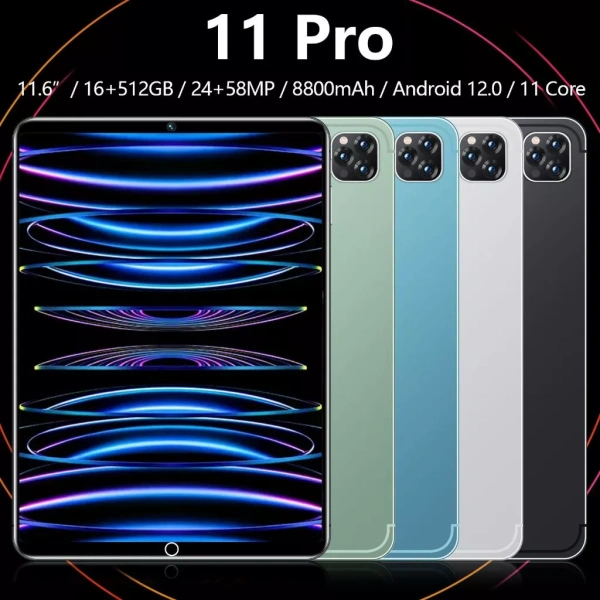 Hình ảnh sản phẩm Tab Pro11 máy tính bảng 11.6inch màn hình siêu nét 16GB + 512GB bán rẻ, máy tính bảng chơi game giảm giá lớn COD