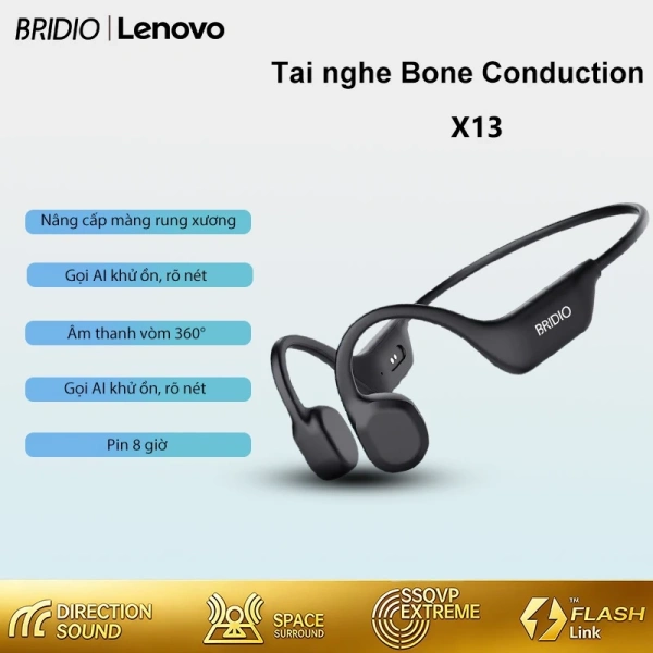Công nghệ truyền dẫn xương của Tai nghe Bluetooth Bridio X13: cách hoạt động và ưu điểm cho người tập thể thao