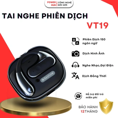 Tai Nghe Phiên Dịch Ngôn Ngữ T19 Bluetooth 2 Chiều, Ghi Âm 150h, Hỗ Trợ Cuộc Gọi - 2,2 Triệu