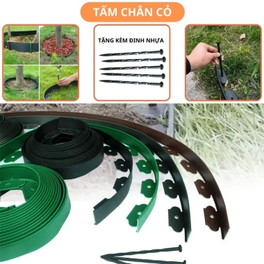 Tấm Chắn Cỏ Cao 10cm Dài 10m Tặng 30 Đinh Dễ Thi Công Cạnh Viền Chắn Cỏ Giá Rẻ 279000đ
