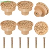 Tay cầm gỗ Jeremy - Núm ngăn kéo mây, Kéo tròn cho tủ quần áo, bếp - 50.600