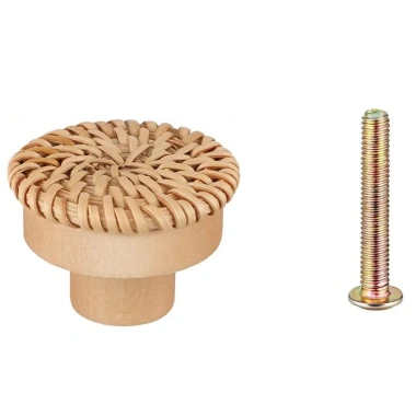 Tay cầm gỗ Jeremy - Núm ngăn kéo mây, Kéo tròn cho tủ quần áo, bếp - 50.600 10