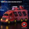 Temi 5 Trong 1 Diecast Carrier Xe Tải Đồ Chơi Gara Ô Tô Di Động Ô Tô Kỹ Thuật Xe Máy Xúc Xe Mô Hình 5