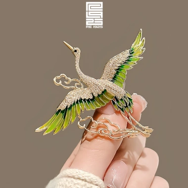 TET COLLECTION - Ghim áo dài thủ công chim hạc đẹp - Phụ kiện áo dài Tết giá chỉ 39.500đ TET COLLECTION - Ghim áo dài thủ công chim hạc đẹp - Phụ kiện áo dài Tết giá chỉ 39.500đ