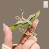 TET COLLECTION - Ghim áo dài thủ công chim hạc đẹp - Phụ kiện áo dài Tết giá chỉ 39.500đ 2