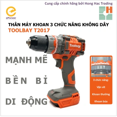 Thân máy khoan 3 chức năng, chân pin phổ thông Toolbay T2.017 - Vặn vít - Khoan thường - Khoan búa Thân máy khoan 3 chức năng, chân pin phổ thông Toolbay T2.017 - Vặn vít - Khoan thường - Khoan búa