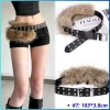 Thắt lưng Y2K nam nữ giá rẻ 58k - Bản to phối lông dây đai hai hàng lỗ thời trang OLL395