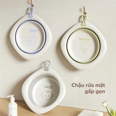 Thau/Chậu Rửa Mặt Bar-Rot Gấp Gọn Tiện Dụng, Dễ Sử Dụng Cho Bé Hình Siêu Cute - Lucie's Mom