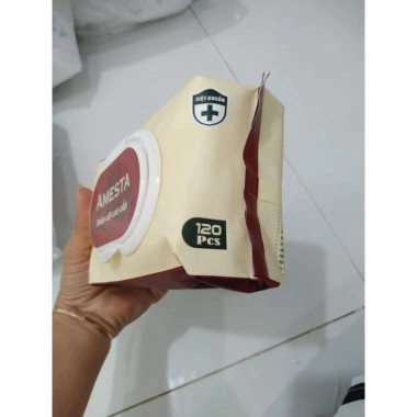 Thùng 24 gói 120 tờ khăn giấy ướt Amesta 3 lớp không cồn, an toàn da - Giá chỉ 66.560đ
