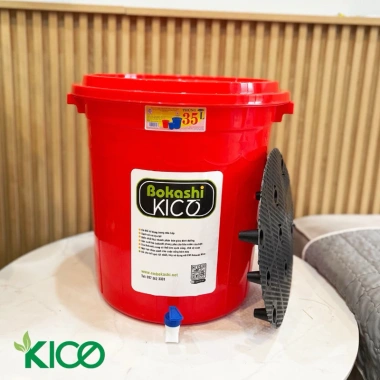 Thùng Ủ Rác Hữu Cơ Bokashi 50L - Giảm còn 280.000đ, Tặng 1kg Bokashi EM