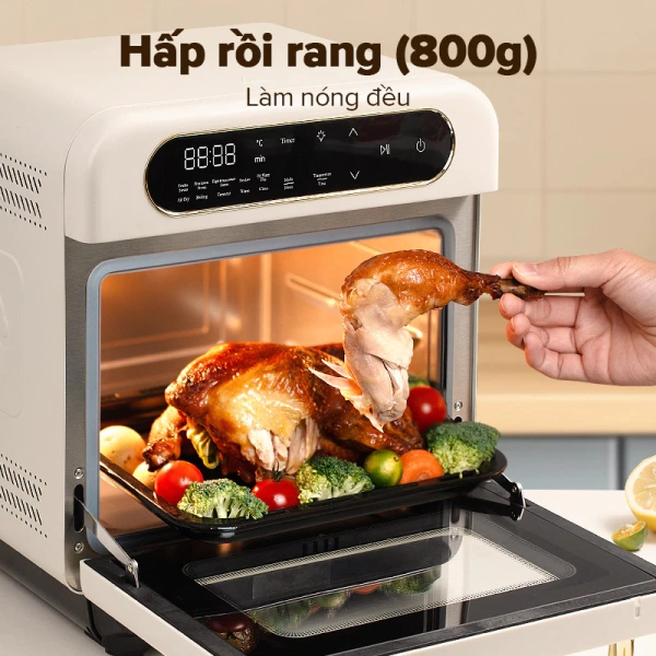Hình ảnh sản phẩm TJean Nồi chiên không dầu 12L Steam Oven đa chế độ - Nấu nhanh, ăn sạch, 3.8 triệu