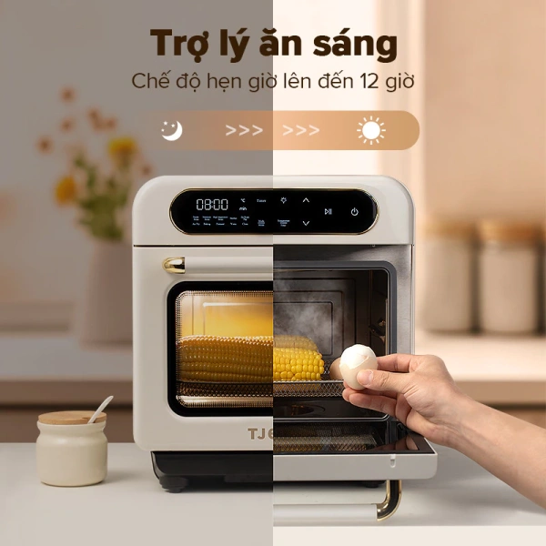 Hình ảnh sản phẩm TJean Nồi chiên không dầu 12L Steam Oven đa chế độ - Nấu nhanh, ăn sạch, 3.8 triệu