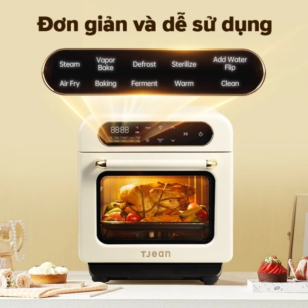 Hình ảnh sản phẩm TJean Nồi chiên không dầu 12L Steam Oven đa chế độ - Nấu nhanh, ăn sạch, 3.8 triệu