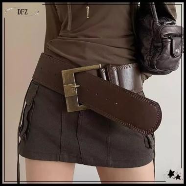 Tomj Thắt Lưng Da Gothic Nặng Y2K Punk - Phối Đầm và Quần Jean, Giá chỉ 74.470₫