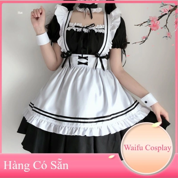 Hình ảnh sản phẩm Trang Phục Cosplay Maid Dài Giá Rẻ Cho Nam Nữ - Đồ Hầu Gái Chất Lượng Chỉ 155k