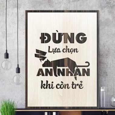 Tranh gỗ decor truyền cảm hứng