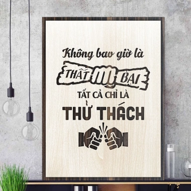 Tranh gỗ decor truyền cảm hứng