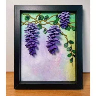 Tranh thông Đà Lạt - Tranh handmade làm từ quả thông khô - Mẫu 61 - 70