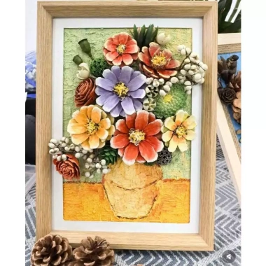 Tranh thông Đà Lạt - Tranh handmade làm từ quả thông khô - Mẫu 61 - 70 10 Tranh thông Đà Lạt - Tranh handmade làm từ quả thông khô - Mẫu 61 - 70 10