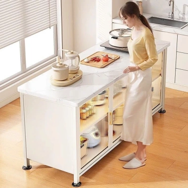Tủ Bếp Thông Minh Chất Liệu Thép Carbon Cao Cấp Mặt Bàn Bằng Đá Tự Nhiên Chịu Nhiệt 1000°C 4