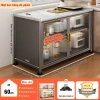 Tủ Bếp Thông Minh Chất Liệu Thép Carbon Cao Cấp Mặt Bàn Bằng Đá Tự Nhiên Chịu Nhiệt 1000°C 11