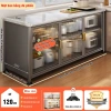 Tủ Bếp Thông Minh Chất Liệu Thép Carbon Cao Cấp Mặt Bàn Bằng Đá Tự Nhiên Chịu Nhiệt 1000°C 14