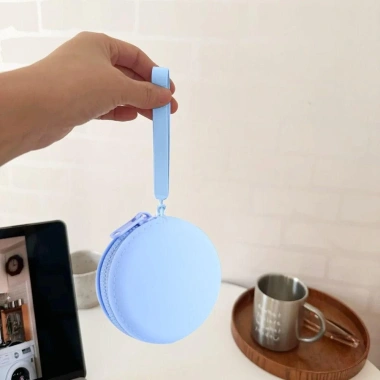 Túi du lịch CHARMENTT silicon, ví tiền xu dây kéo, chống thấm, màu trơn bảo học sinh - 56.160₫ 4