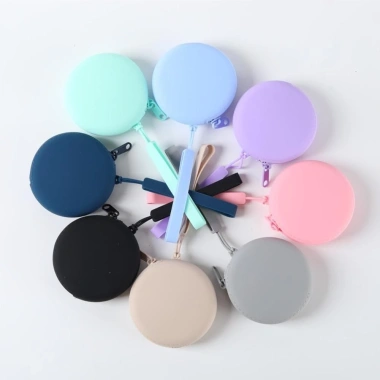 Túi du lịch CHARMENTT silicon, ví tiền xu dây kéo, chống thấm, màu trơn bảo học sinh - 56.160₫ 5