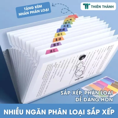 Túi Đựng Tài Liệu A4 Nhiều Ngăn – Cặp Kẹp Giấy Tờ, Bài Kiểm Tra Cho Học Sinh, Sắp Xếp Hồ Sơ Gọn Gàng